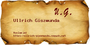 Ullrich Giszmunda névjegykártya
